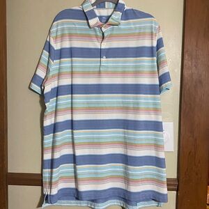 johnnie-O Pastel Striped Polo Shirt